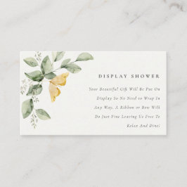 庭園動物蝶ディスプレイシャワー赤ちゃんシャワー エンクロージャーカード