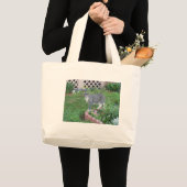 庭園子猫 ラージトートバッグ (正面(商品))