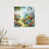 庭園小道の風景2 ポスター (キッチン)