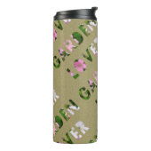 庭園愛好家の花のデザイン タンブラー (回転左)