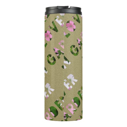 庭園愛好家の花のデザイン タンブラー (裏面)