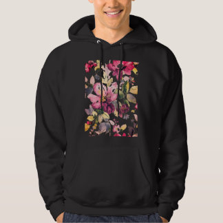 庭園愛好家ギフト水カラーフラワーマルーンTシャツ パーカ