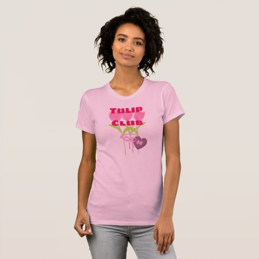 庭園愛好家ピンクチューリップクラブ Tシャツ (正面フル)