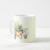 庭園愛好家ホイールバローウォーターハッピーバースデー コーヒーマグカップ (正面左)