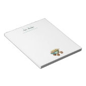 庭園愛好家手押しフローラモノグラム ノートパッド (アングル)
