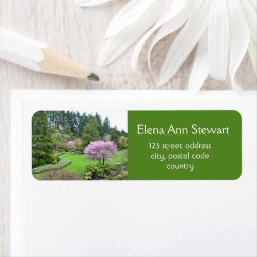 庭園春、美しい自然 ラベル (インサイチュ)