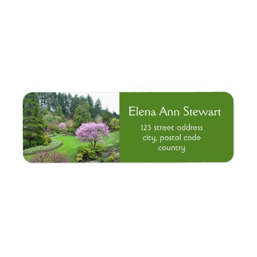 庭園春、美しい自然 ラベル (正面)