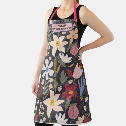 庭園母の日の贈り物の女王 エプロン (インサイチュ)