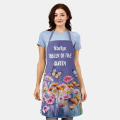 庭園母の日の贈り物の女王 エプロン (着用した状態)