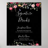 庭園色数々のの山花看板ドリンク看板 ポスター (正面)