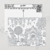 庭園色絵葉書 ポストカード (正面/裏面)