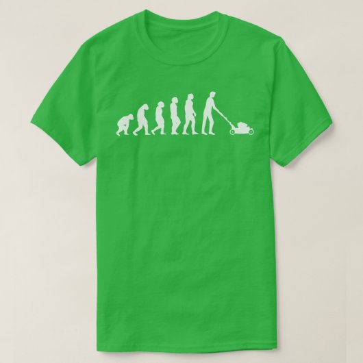 庭園芝刈り機の進化 Tシャツ (デザイン正面)