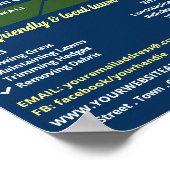 庭園芝刈り機、芝生サー気にビス ポスター (角)