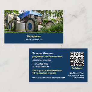庭園芝刈り機、芝生サー気にビス 名刺