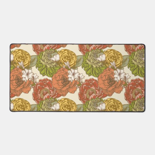 庭園花模様 デスクマット (正面)