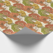 庭園花模様 ラッピングペーパー (角)