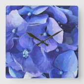 庭園花 スクエア壁時計 (正面)