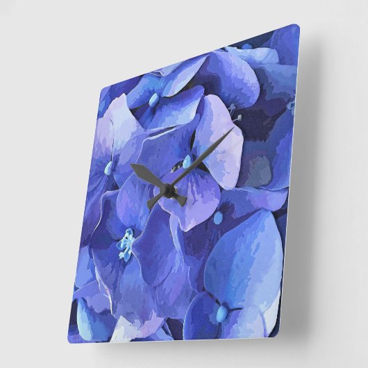 庭園花 スクエア壁時計 (傾斜)