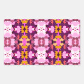 庭園花 長方形シール (正面)