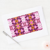 庭園花 長方形シール (封筒)