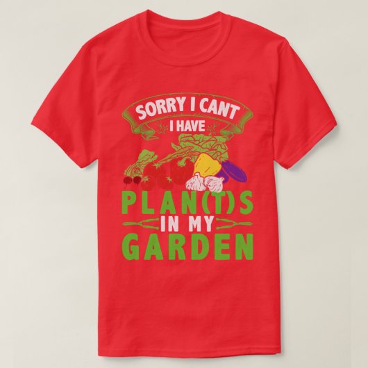 庭園野菜園芸用プランター Tシャツ (デザイン正面)