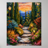 庭園風景 ポスター (正面)