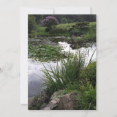 庭園2 平和な池の葬儀案内 招待状 (裏面)