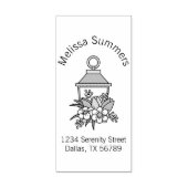 庭園 ランタン 花 アーチ 住所 5 ラバースタンプ (インプリント)