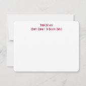 庭園 招待状 (裏面)