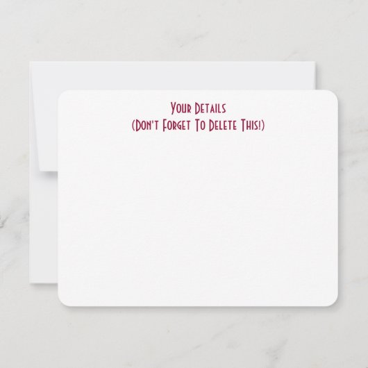 庭園 招待状 (裏面)