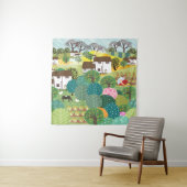 庭園、農場、自然、田舎。ヴィンテージ光 タペストリー (インサイチュ)