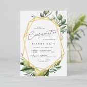 庭地中海のの確認 箔招待状 (立ち正面)