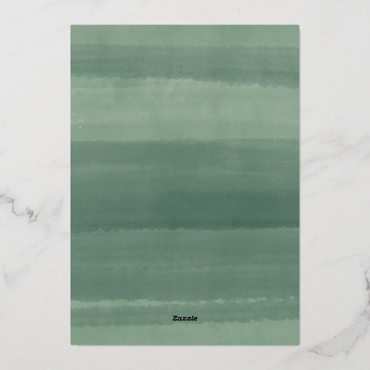 庭地中海のの確認 箔招待状 (裏面)