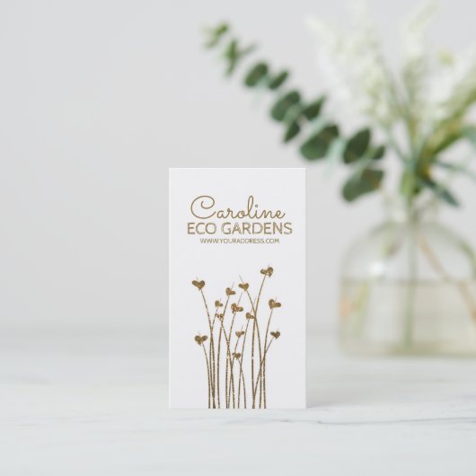 庭地球に優し気にとエコのフレンドリー習慣 名刺 (スタンド正面)