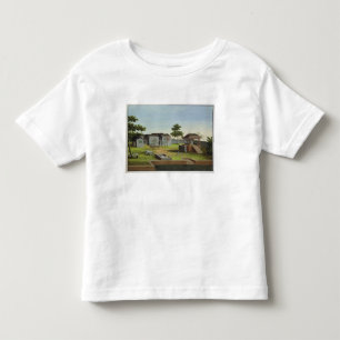 庭場面、c.1820-40 (w/c紙で) 3 トドラーTシャツ
