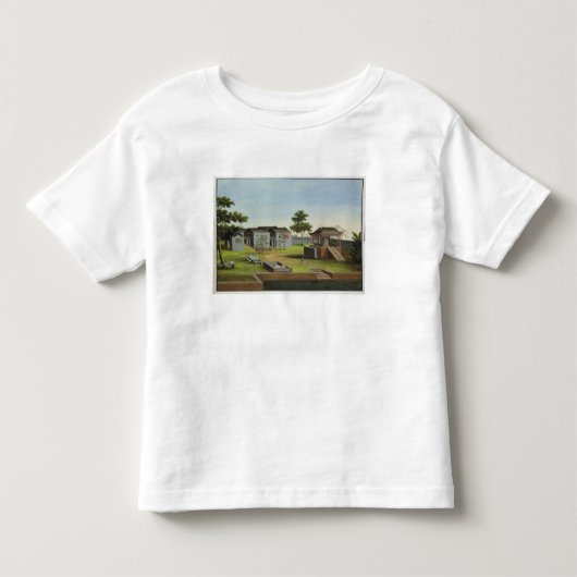 庭場面、c.1820-40 (w/c紙で) 3 トドラーTシャツ (正面)