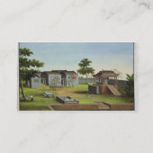 庭場面、c.1820-40 (w/c紙で) 3 名刺 (裏面)