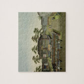 庭場面、c.1820-40 (w/c紙で) 4 ジグソーパズル (縦)