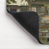 庭場面、c.1820-40 (w/c紙で) 4 マウスパッド (コーナー)