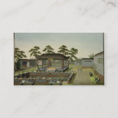 庭場面、c.1820-40 (w/c紙で) 4 名刺 (裏面)