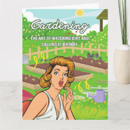 庭師おもしろい用誕生日カード カード