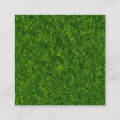 庭師および芝生の心配の乗馬芝刈り機 スクエア名刺 (裏面)