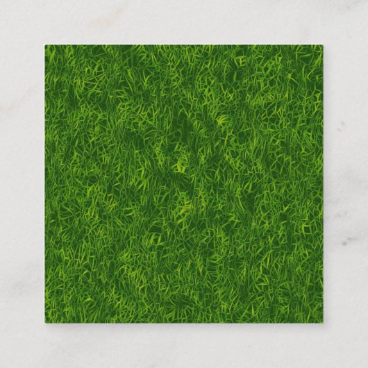 庭師および芝生の心配の乗馬芝刈り機 スクエア名刺 (裏面)