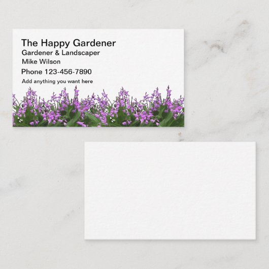 庭師および造園 名刺 (正面/裏面)