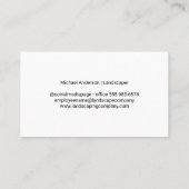 庭師が花を植える | 横向きロゴ 名刺 (裏面)