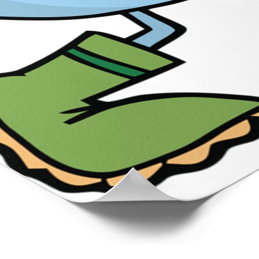 庭師と手押し車 ポスター (角)