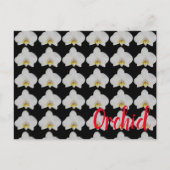 庭師と花のための蘭の花模様 シーズンポストカード (正面)