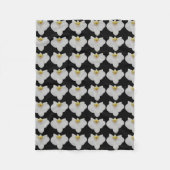 庭師と花のための蘭の花模様 フリースブランケット (正面)