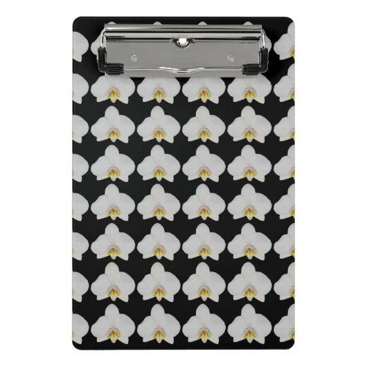 庭師と花のための蘭の花模様 ミニクリップボード (正面)