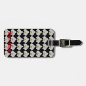 庭師と花のための蘭の花模様 ラゲッジタグ (正面横)